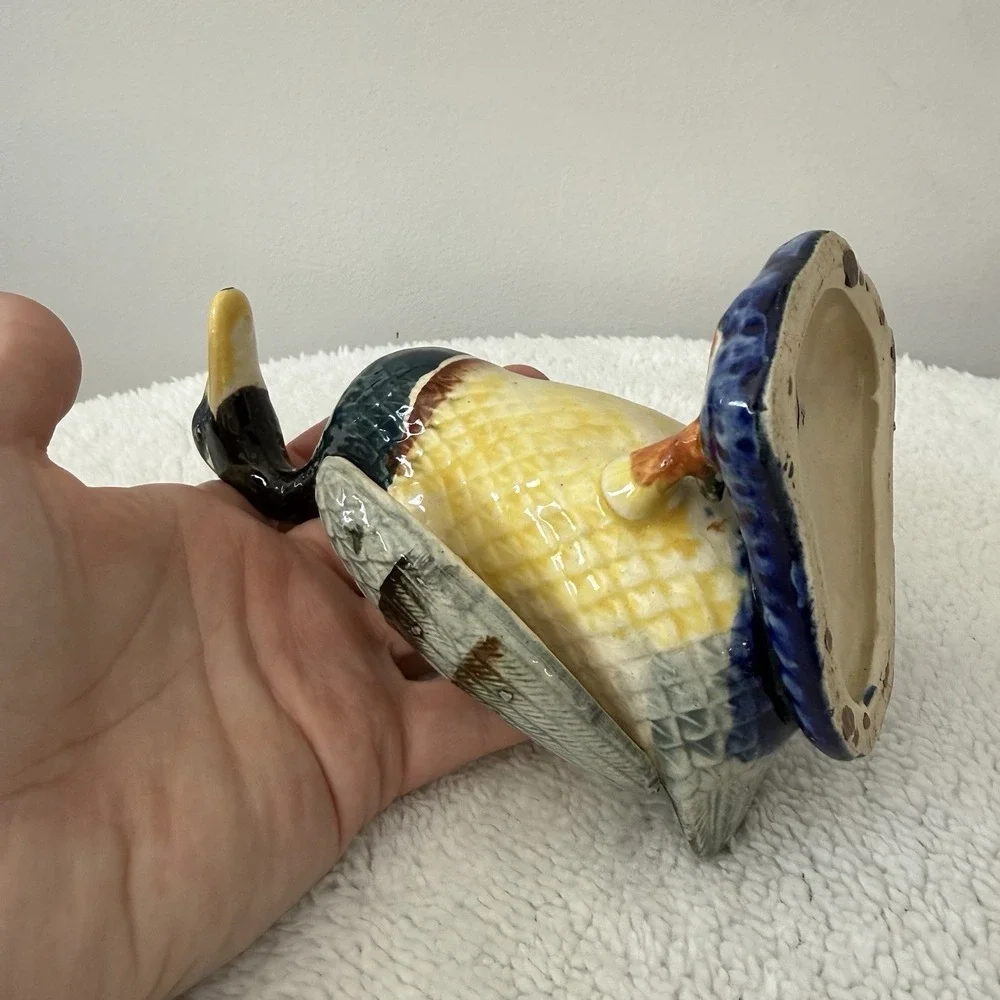 VTG Mallard Duck Porcelain Hand Painted Figurine Made in Japan 6